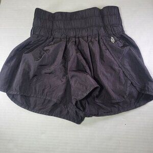 Free People Movement Women High-Waisted Black Nylon Blend Athletic Shorts Size M